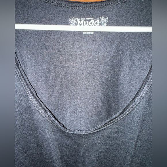 Mudd Juniors Women’s Cropped Tie Black lightweight T-Shirt Size Large NWT - Picture 8 of 8